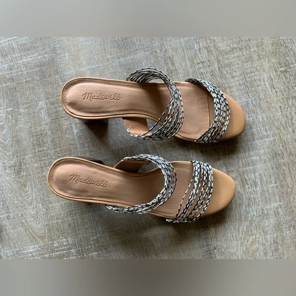 Madewell Women’s The Meg Slide Strappy Sandal Snake Embossed Leather 11 boho - Picture 8 of 12